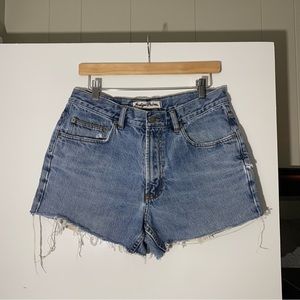 Indigo Palms Vintage Distressed Denim Shorts Size 33